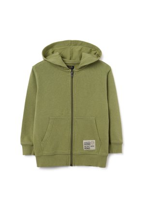 HOODIE IN REGULAR FIT - Sweatjacke - dark green