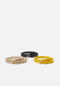 3 PACK - Remen - black/yellow/taupe