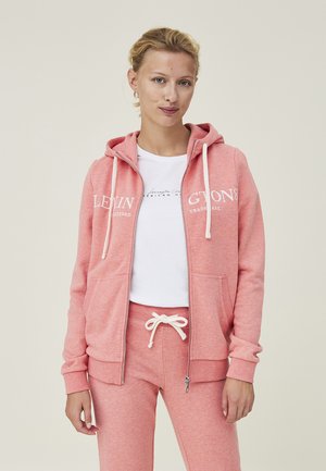 Felpa con zip - pink melange