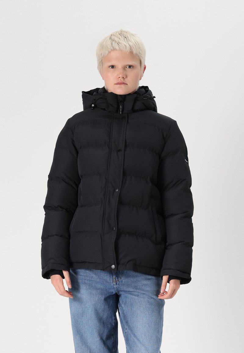 Pepe Jeans Black Polyester Coat