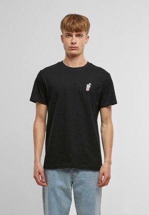 DRINK EMB - T-shirt med print - black
