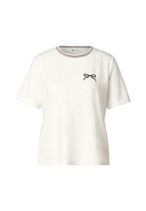 Street One, T-SHIRT MIT RUNDHALS UND EMBROIDERY-DETAIL - T-shirt imprimé - off white