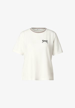 Street One, T-SHIRT MIT RUNDHALS UND EMBROIDERY-DETAIL - T-shirt imprimé - off white