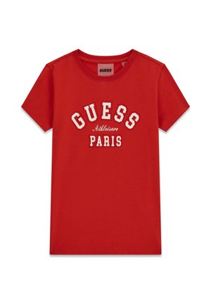 MIT STRASSSTEINEN - T-shirt con stampa - rot