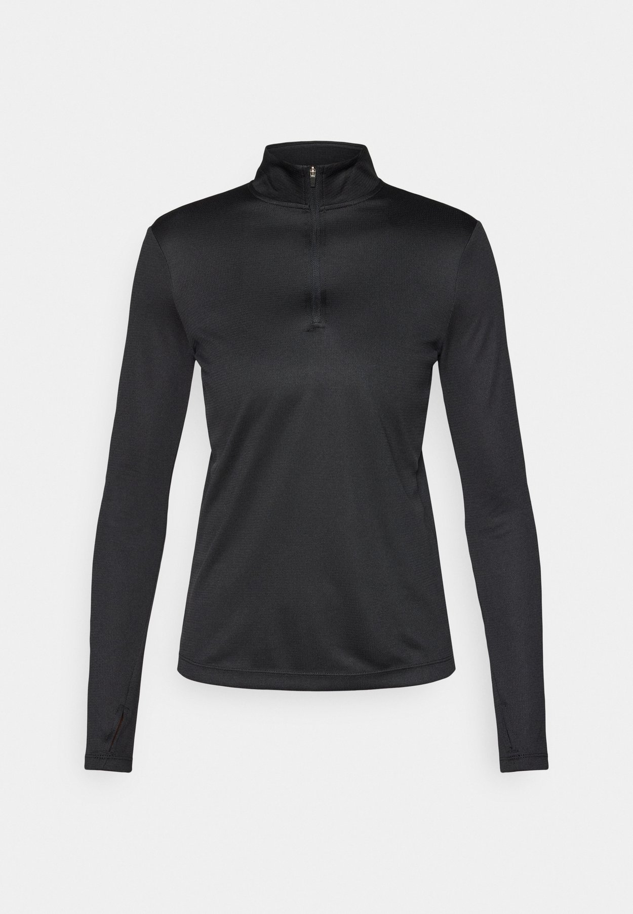 LONG SLEEVE HIGH NECK TOP WITH 1/4 ZIP
