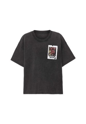 AllSaints, LONDON CITY SS CREW - T-shirt med print - washed black