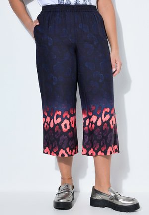 Angel of Style WEITES BEIN LEO-MUSTER - Pantaloni - dark blue
