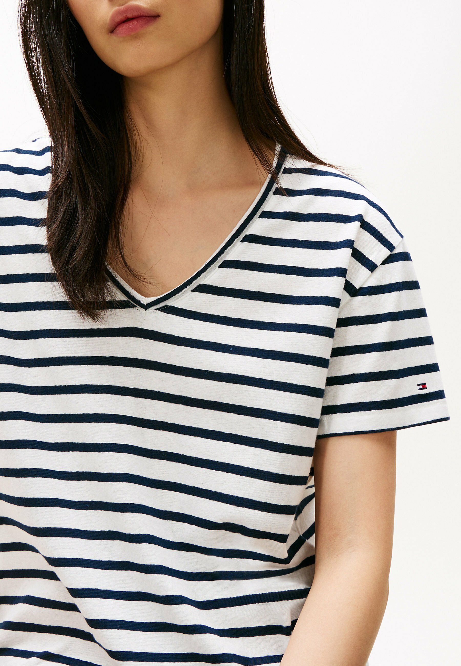 売れ筋商品|||トミー ヒルフィガー Tシャツ レディース トップス MODERN - Print T-shirt - breton dark night navy stp Tommy Hilfiger T-Shirt print - breton dark night navy stp