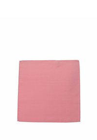 Rectangular placemat in soft pink fabric, featuring a smooth texture with stitched edges. Suitable for dining use.