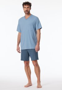 Schiesser V-AUSSCHNITT - COMFORT ESSENTIALS SET - Nachtwäsche Set - blau