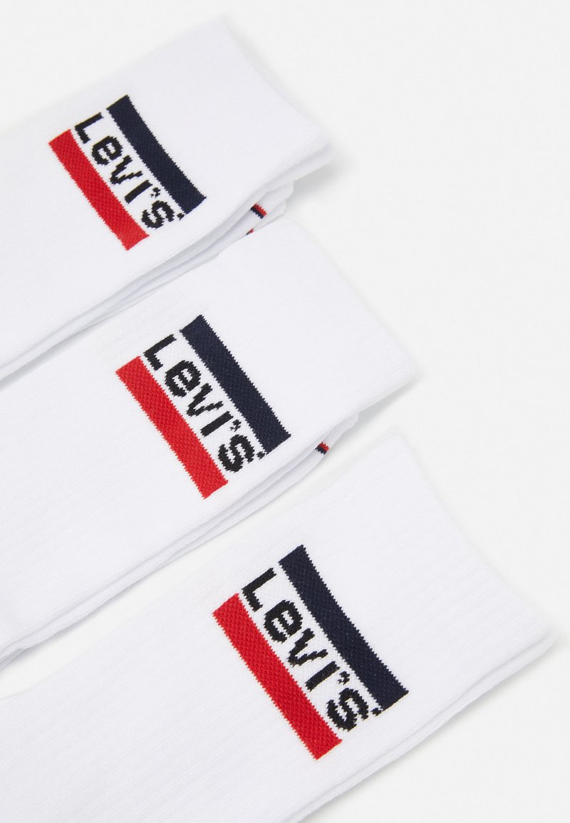 Herren Unterhosen | Levi's® REGULAR CUT LOGO 3 PACK Socken white/weiß - HK58025 Herren Unterhosen | Levi's® REGULAR CUT LOGO 3 PACK Socken white/weiß - HK58025