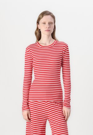 STRIPE TUBA TEE  - Camiseta de manga larga - high risk red/white alyssum