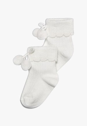 Ewers NEWBORN POM POM 2 PACK - Socken - latte