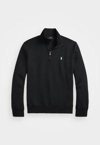 DOUBLE-KNIT QUARTER-ZIP PULLOVER - Sweatshirt - polo black/c1730