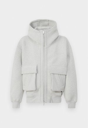 OVERSIZE ZIP UP HOODIE - Pulover s kapuco - grey
