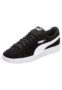 Puma SMASH JR UNISEX - Baskets basses - black/white