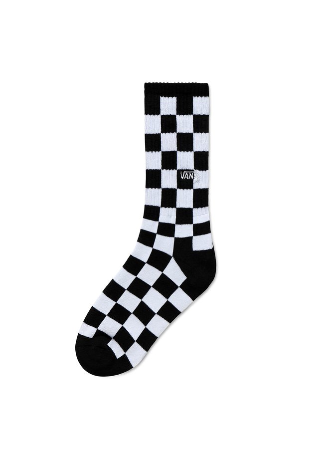 BY CHECKERBOARD CREW BOYS (1-6, 1PK) - Sokken - black-white check