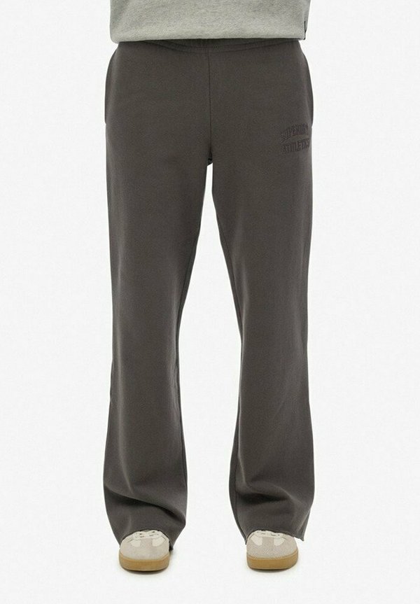 ATHLETIC TONAL EMBROIDERED WIDE LEG JOGGERS - Jogginghose - charcoal