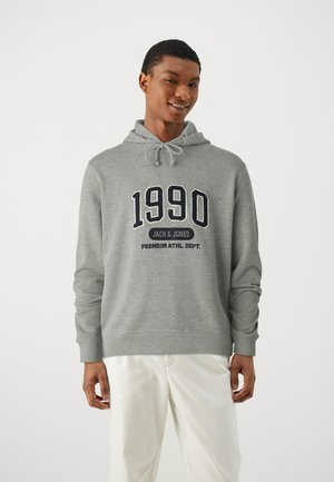 JPRBLUDOUGLAS HOOD - Ikdienas džemperis - light grey melange