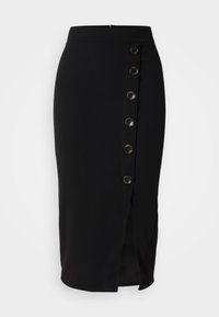 TORTOISE BUTTON SKIRT - Blyantskjørt - black
