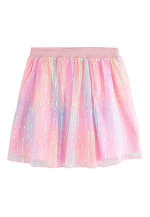 Next, Faltenrock - pink rainbow sparkle