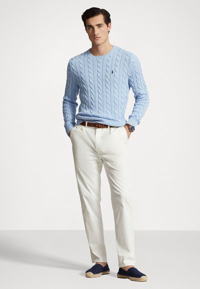 Polo Ralph Lauren CABLE KNIT COTTON JUMPER - Jumper - bluebell