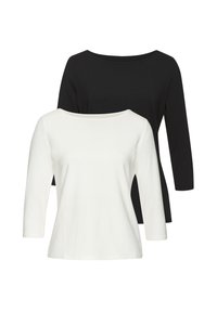 3/4-ARM 2 PACK - Majica z dolgimi rokavi - creme schwarz