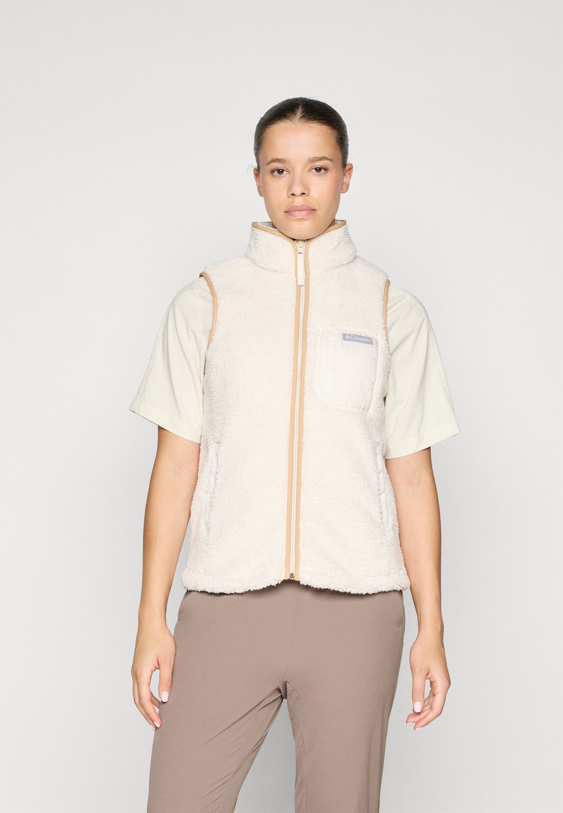 Pull Sans Manches Columbia Femme Rouge - Fermeture éclair Devant - Taille S - Occasion Très Bon état