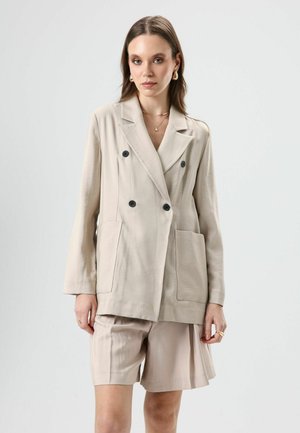 DOUBLE BREASTED - Manteau court - beige