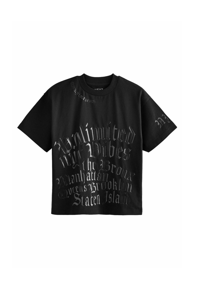 Next RELAXED FIT SHORT SLEEVE GRAPHIC STANDARD - Printtipaita - black unlimited