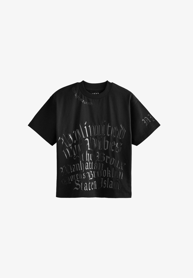 Next SHORT SLEEVE GRAPHIC STANDARD - Printtipaita - black unlimited