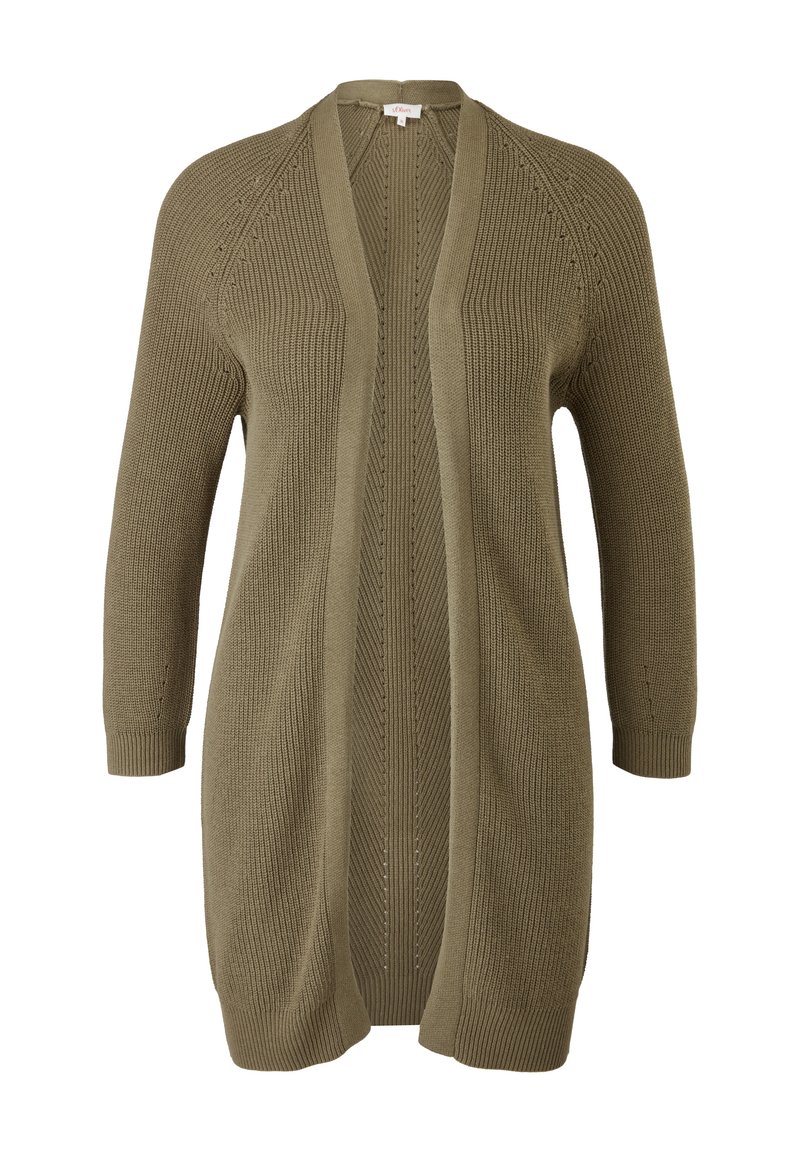 Damen Strickjacken | s.Oliver MIT AJOURMUSTER Strickjacke dusty olive/grün - HQ28265 Damen Strickjacken | s.Oliver MIT AJOURMUSTER Strickjacke dusty olive/grün - HQ28265