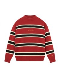 STRIPED UNISEX - Neule - merlot