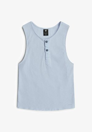 G-STAR, SLIM HENLEY TANK T-SHIRT - Débardeur - lt wave