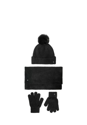 3 PIECES WINTER SET - Bufanda - black