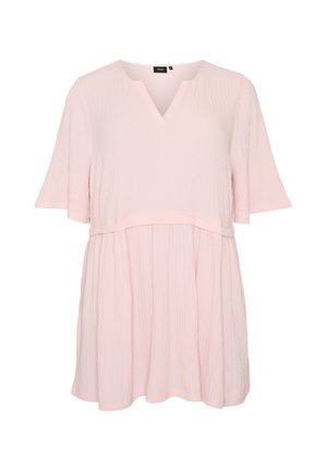 Zizzi, TUNIKA MIT CRINKLE-STRUKTUR UND 1/2-ÄRMELN - Tunic - pink