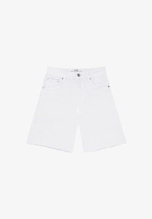 Stradivarius, Denimové šortky - white denim