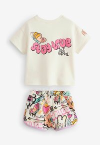 Next SHORT SLEEVE SET - Shorts - cream white