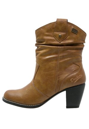 Bottines de cowboy / motard - cognac