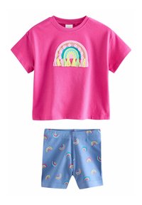 Next - REGULAR FIT - SHORT SLEEVE SET - Spodnji deli trenirk - pink rainbow Miniaturna slika 1