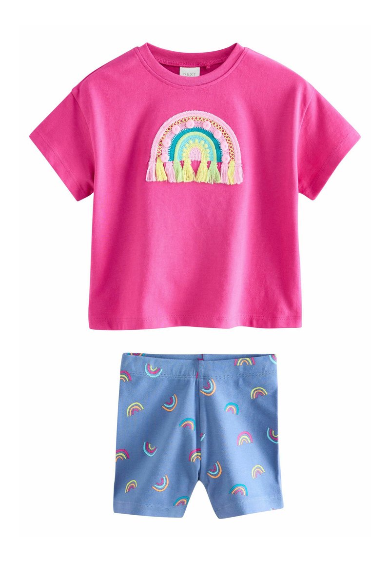 Next - REGULAR FIT - SHORT SLEEVE SET - Spodnji deli trenirk - pink rainbow, Povečajte