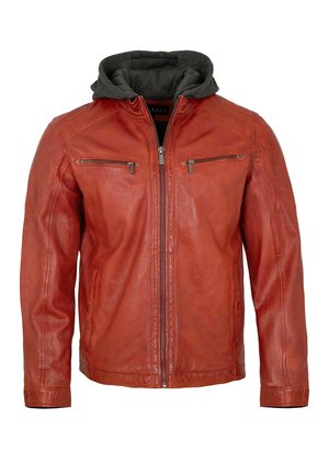 Lederjacke - rot-orange