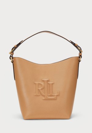 Lauren Ralph Lauren LEATHER MEDIUM WITLEY BUCKET BAG - Handbag - buff