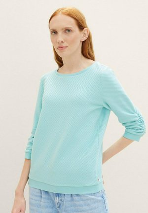 TOM TAILOR DENIM STRUCTURED - Sweatshirt - pastel turquoise