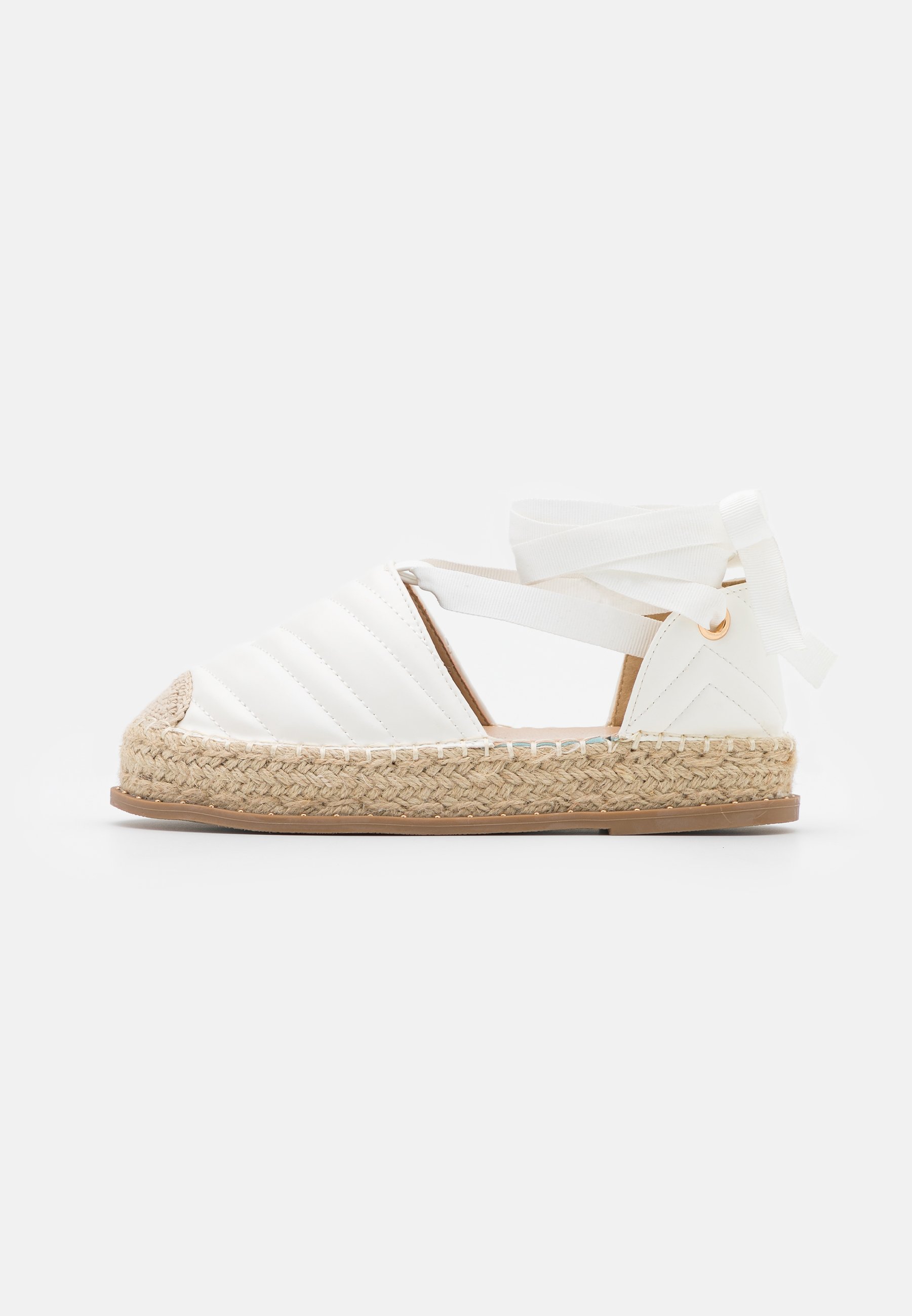 Women PADDED FLATFORM TIE UP SHOES - Espadrilles Women PADDED FLATFORM TIE UP SHOES - Espadrilles