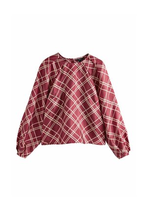Bluse - red gold check