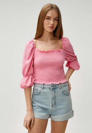 PUFF SLEEVE SQUARE  - Pusero - pink