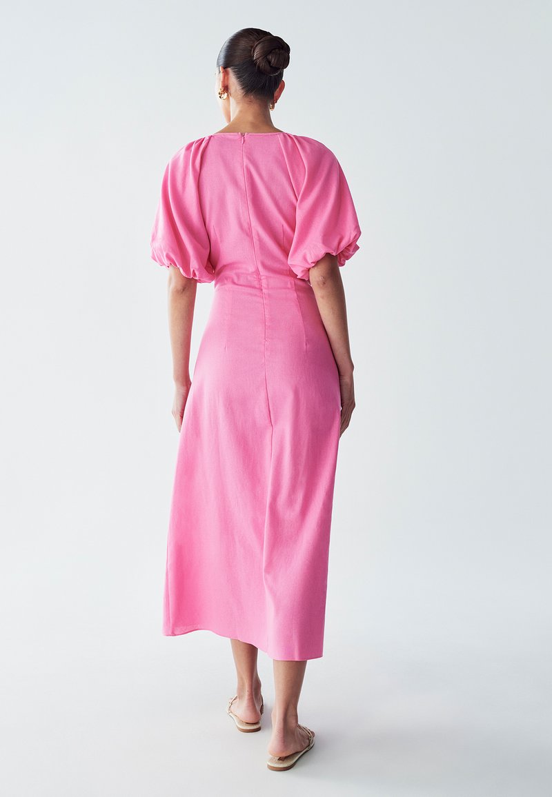 knee length dresses for ladies Bubble Gum Pink Dress – Fatma With Love main image 1