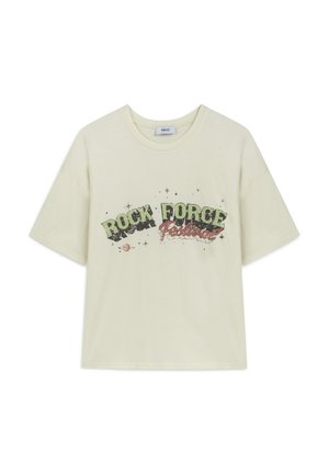 SLOGAN  - T-shirt print - beige
