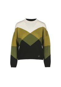 MENZI - Jersey de punto - nero verde panna